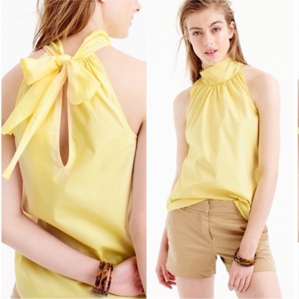 NWT J.Crew Yellow Halter Neck Women's Top 00